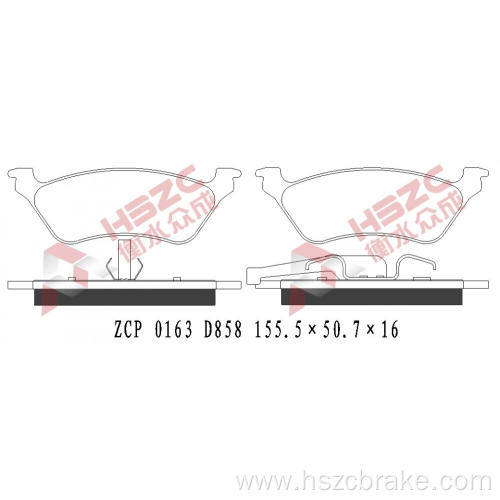 FMSI D858 car ceramic brake pad for Dodge